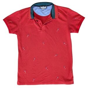 Ice Small Red Men's polo Short Sleeve Heart Dagger Pattern Embroidery